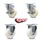 Service Caster 4 Inch Nylon Wheel Swivel Top Plate Caster Set with 2 Brakes 2 Rigid SCC SCC-20S414-NYS-TLB-2-R-2 - alternate 5